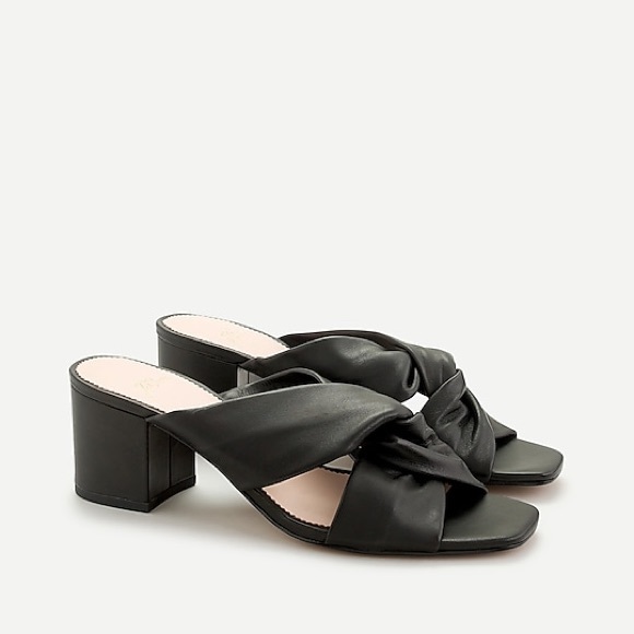 J. Crew Shoes - OFFERS WELCOME J Crew Odette block heel twisted-knot sandal in leather NWOT